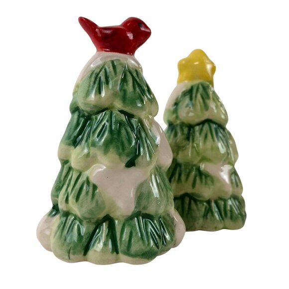Mikasa Celebrations Salt And Pepper Shakers Christmas Tree 5237549 Hand Painted - Picture 10 of 10